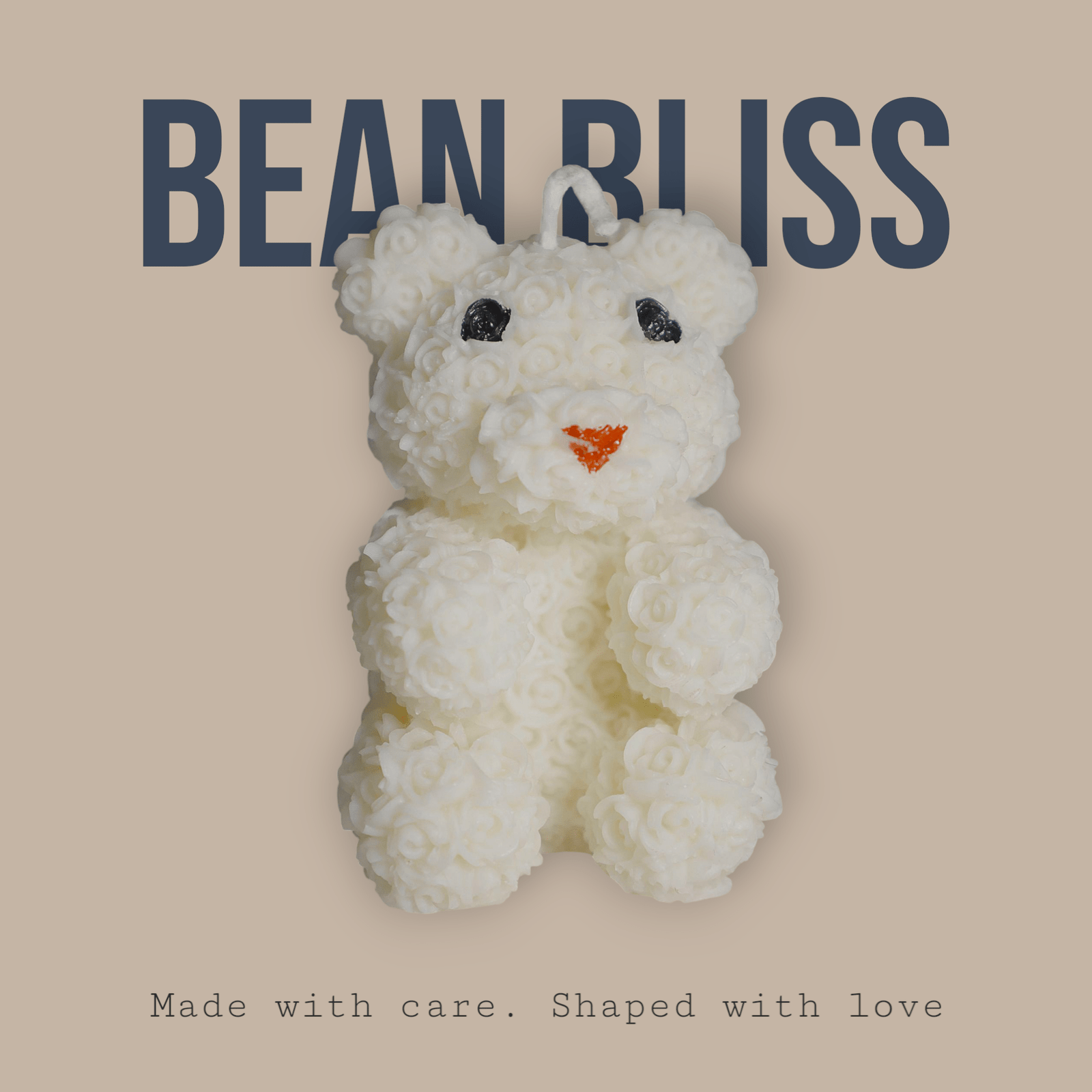 Rose Teddy Candle – Vanilla Bean Bliss - Image 2