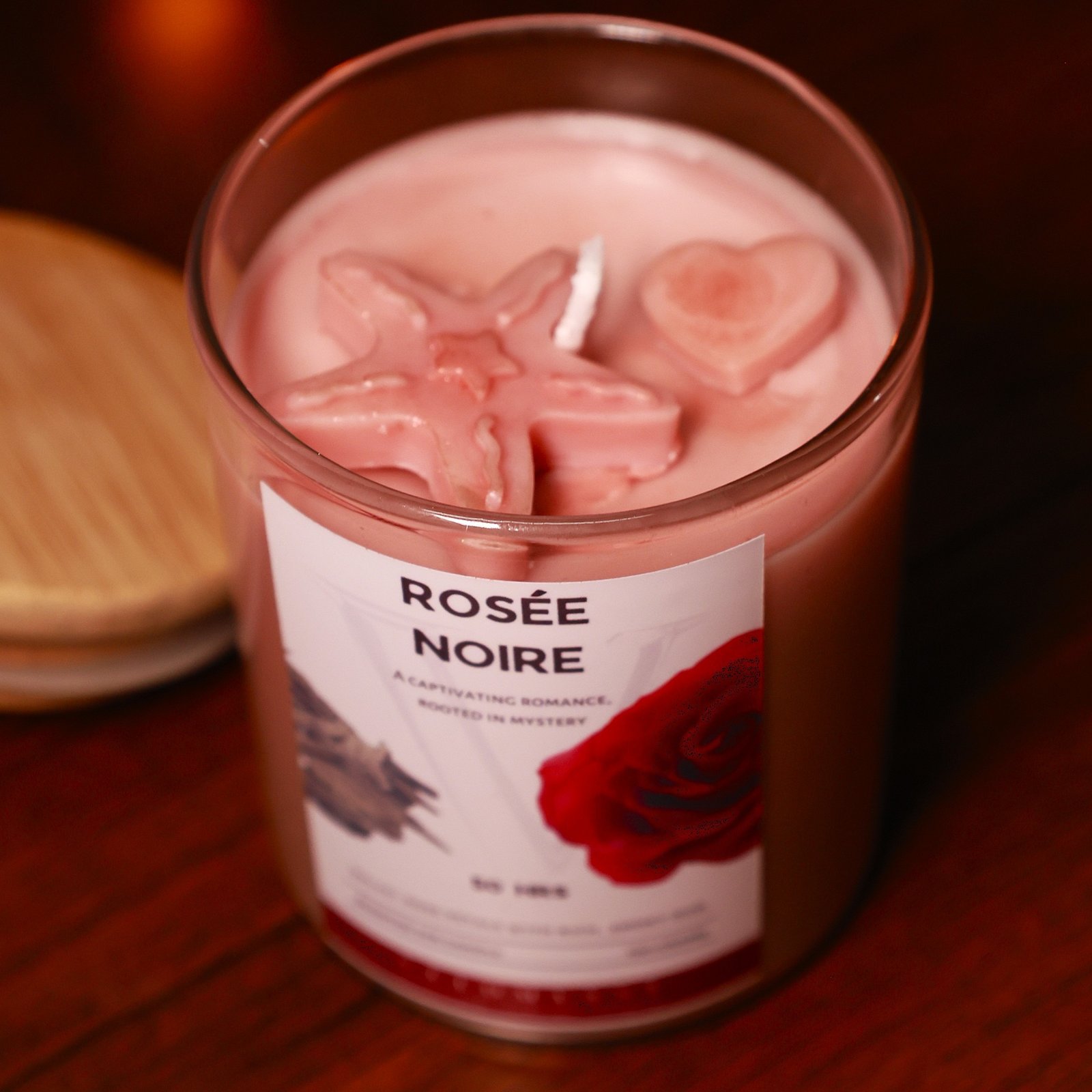Rosée Noire – Rose & Sandalwood Luxury Scented Jar Candle - Image 2