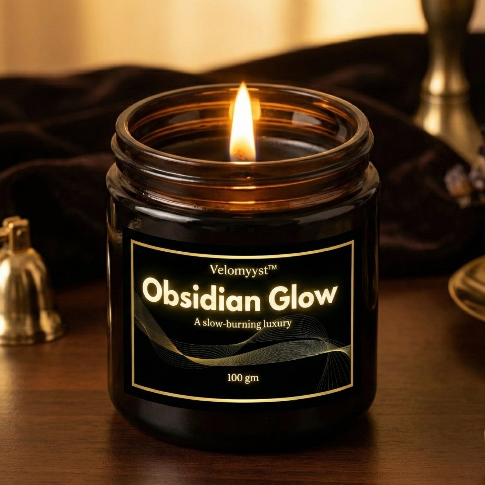 Obsidian Glow – Luxury Soy Wax Candle | Eternal Seduction | 100 gms - Image 2
