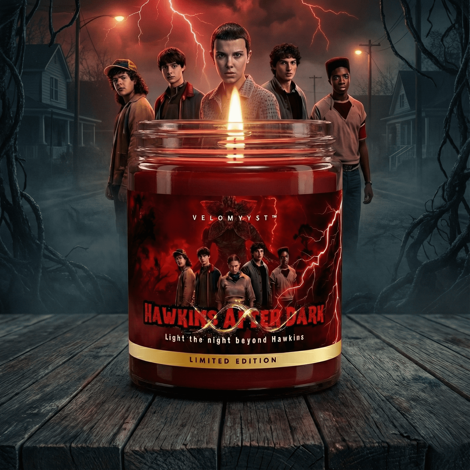 Hawkins After Dark – Limited Edition Scented Jar Candle | Velomyyst