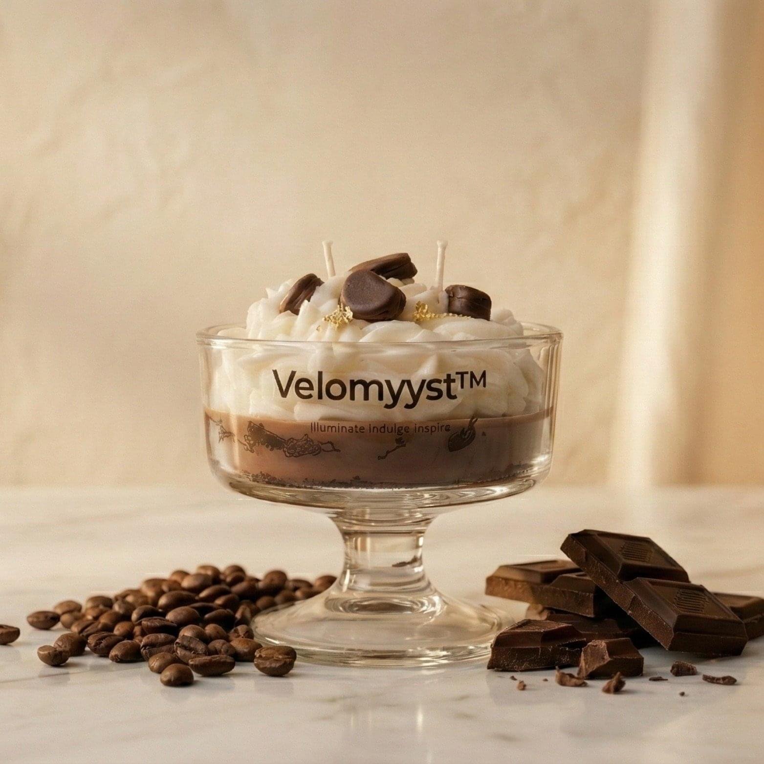 Velomyyst Mocha Indulgence™ | Chocolate & Coffee Scented Jar Candle (250g)